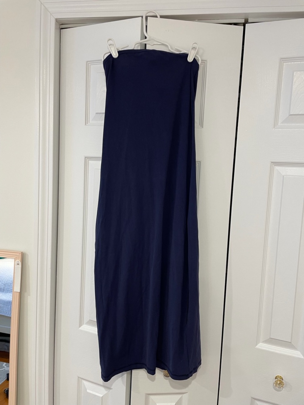 aerie Navy Strapless Maxi Skirt